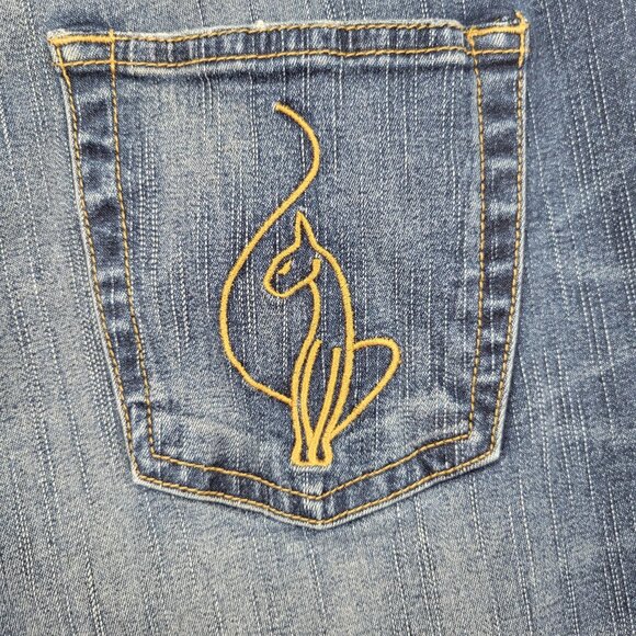 Baby Phat Womens Bootcut Jeans With Embroidered Back Pocket Size 13 - Picture 6 of 10